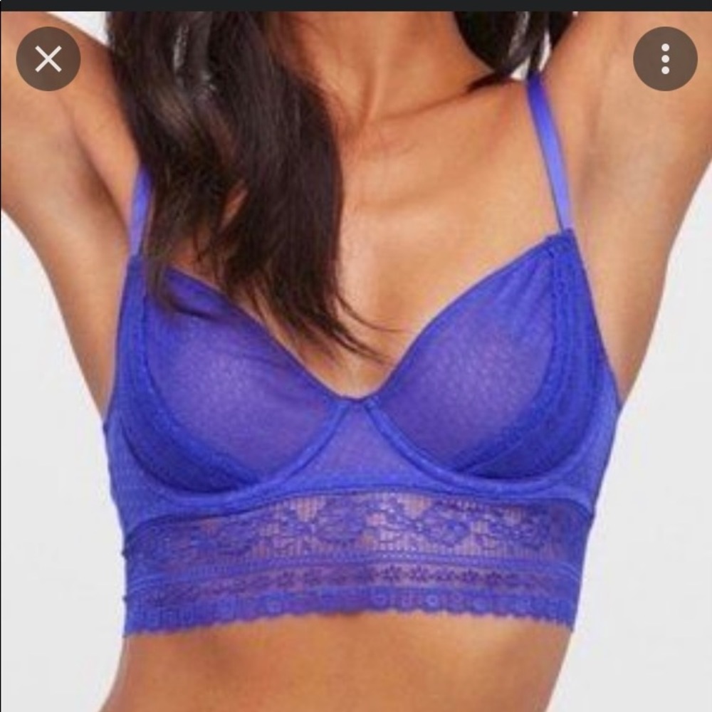 Free People Cobalt blue bra uw, size 32b, new in original package